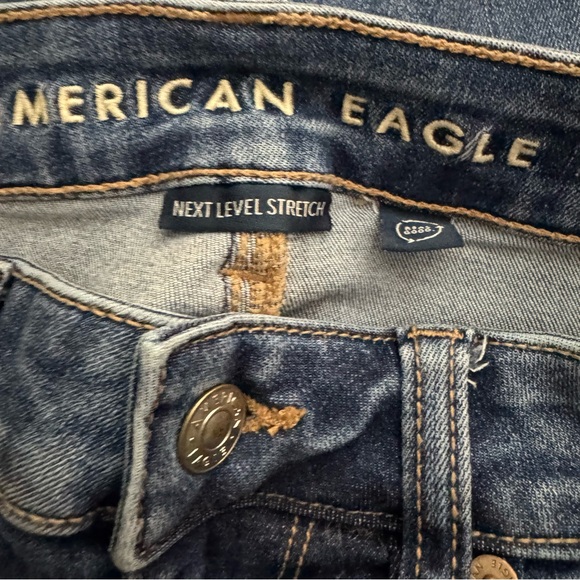 American Eagle High Rise Skinny Kick Jeans Womens 4 Long - Picture 5 of 8